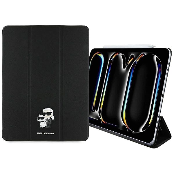 Etui Karl Lagerfeld Saffiano Magnetic Karl & Choupette na iPad Pro 13"