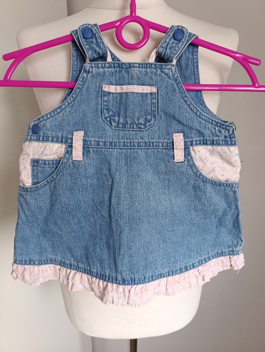 Sukienka dla dziewczynki w stylu retro vintage jeansowa