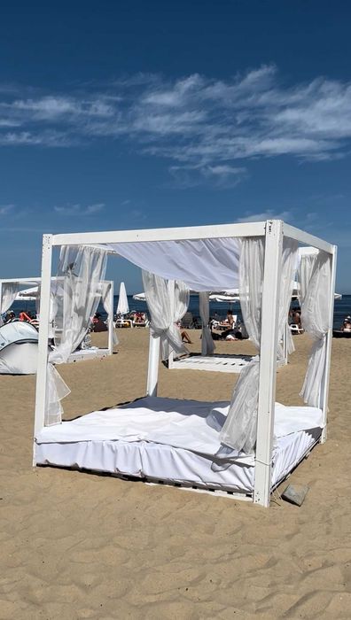 Łózko plażowe, zestawy leżaków