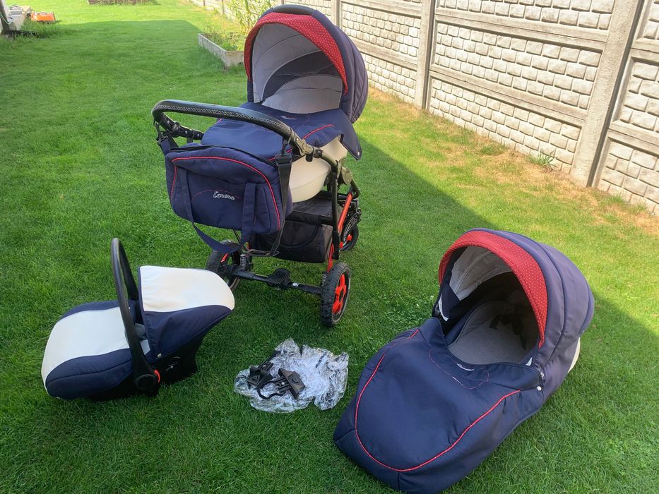 Wózek 3w1 nosidełko, gondola, spacerówka, adaptery; Camarelo Carera