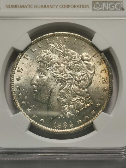 1$ Morgan Dollar 1884-O Dolar Morgana Nowy Orlean GRADING NGC MS60
