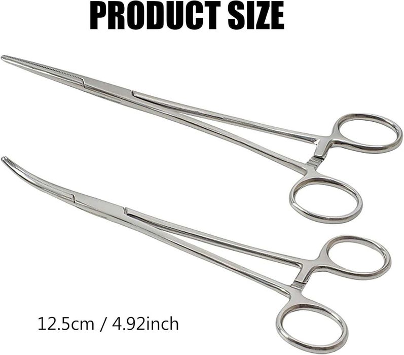 Zestaw 2 szczypiec do piercingu pielęgnacji zwierząt samoblokujące się