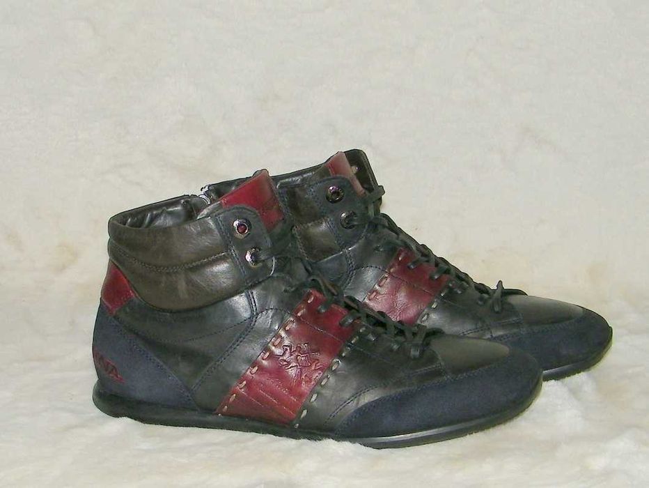 LA MARTINA Marino Bordeaux Sneakers - BUTY SKÓRA - rozm. 42 - JAK NOWE