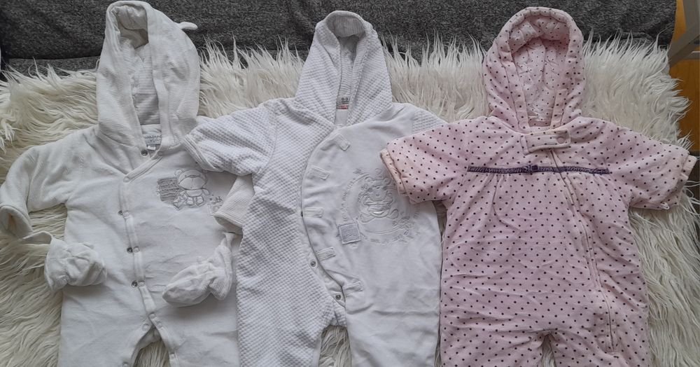 3 kombinezony dla noworodka 0-3