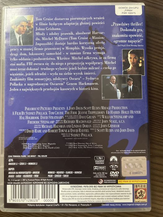 DVD FIRMA tom cruise