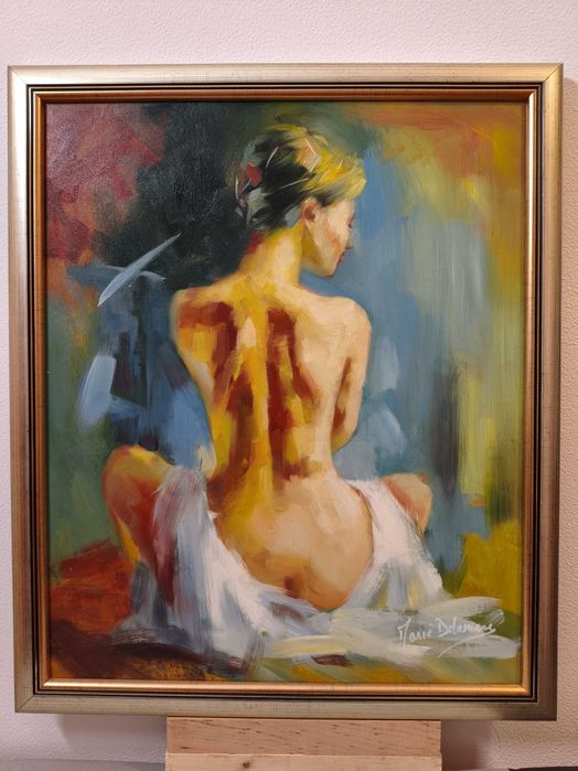 Akt. Olej na płótnie. Obraz.