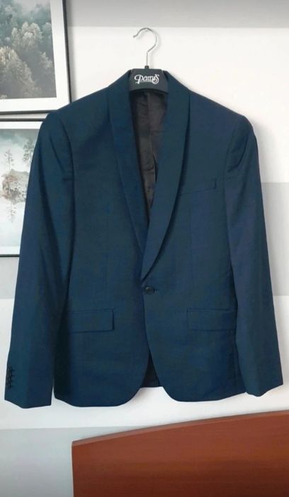 Marynarka męska slim fit Kenneth Cole size 46 granat