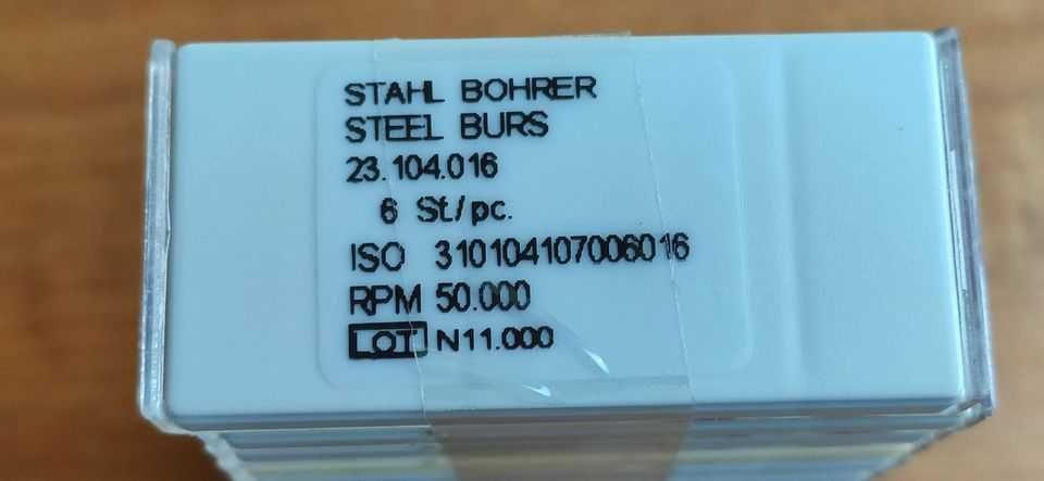 Brocas de aço de fissura 016 protese dentaria 17 caixas NOVAS