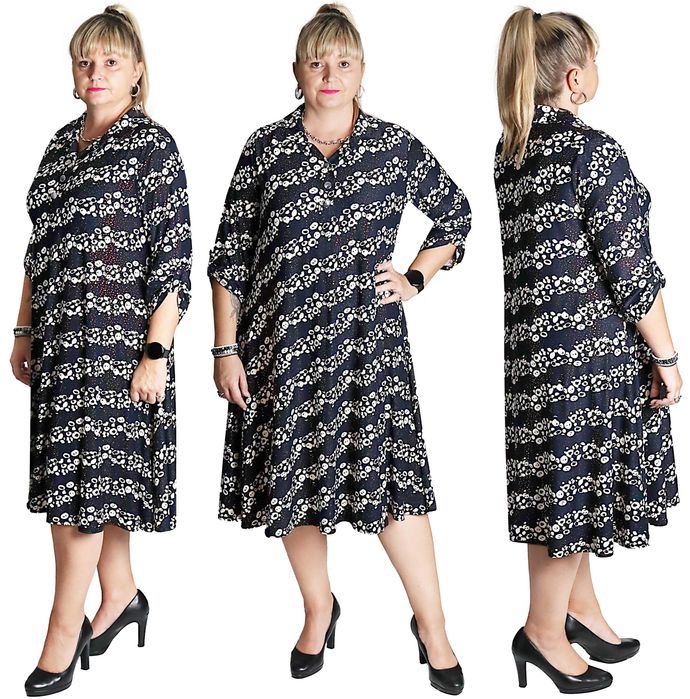 TRAPEZOWA SUKIENKA  roz uniwersalny pasuje od 50 do 54