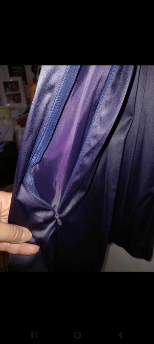 Vestido de cerimónia, roxo, fundo embaulado/camoneano  - S - Cerimónia