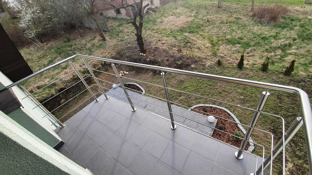 Balustrada nierdzewna balkonowa schodowa poręcze taras francuskie