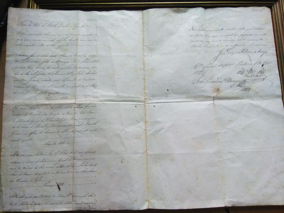 REi D.MIGUEL 1, Rei de Portugal,carta assinada.