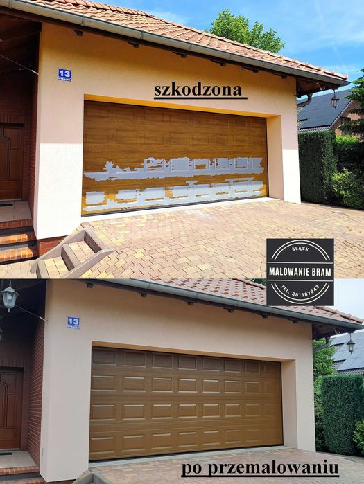 Malowanie BRAMA garażowa naprawa RENOWACJA serwis Wiśniowski Normstahl