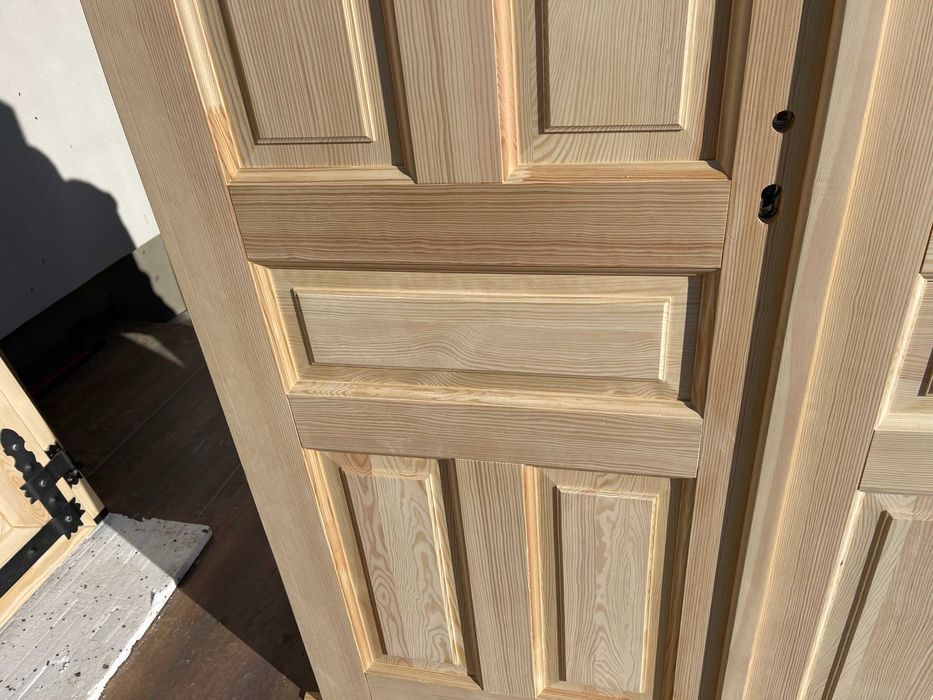 Drzwi drewniane dwuskrzydłowe OD RĘKI 118X212 L CAŁA POLSKA NIETYPOWE