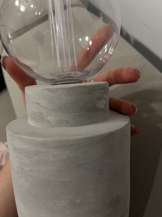 Lampka szary beton loft industrialna westwing h&m zara home