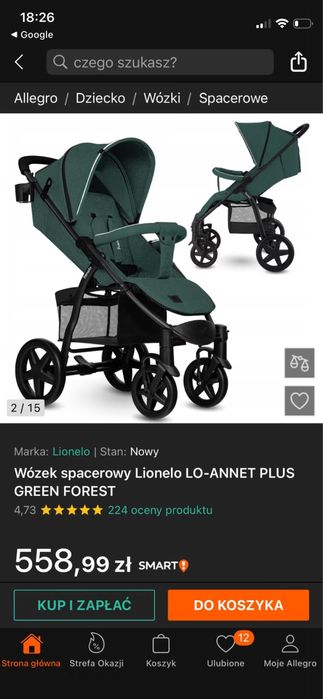 Wozek spacerówka