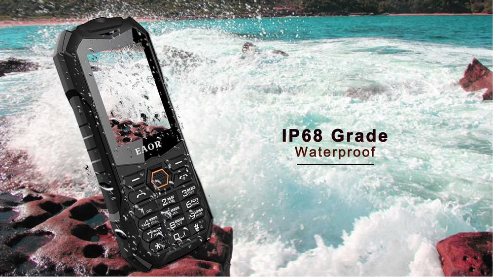 телефон защищенный водонепроницамый кнопочный EAOR на 2 сим IP68