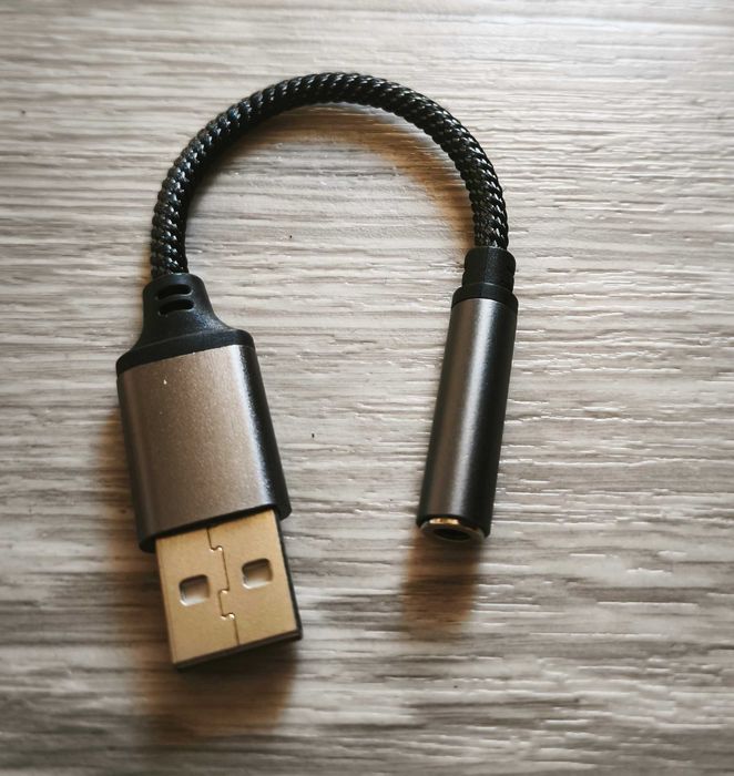 Adapter Audio z USB na Jack 3,5 mm - Karta Muzyczna USB - NOWY -