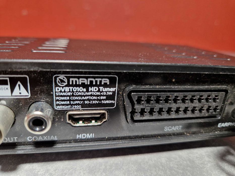 Dekoder tuner Manta DVBT010S HD z pilotem