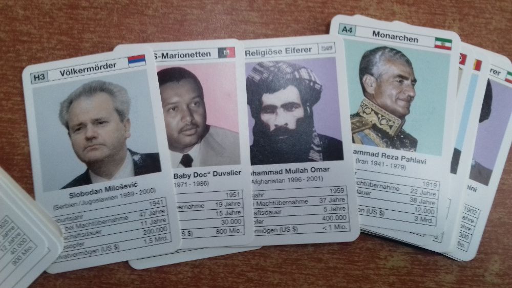 Talia kart do gry "Das Fuehrer Quartett" (Kwartet Wodzów)