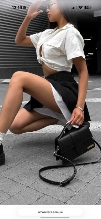 Юбка шорты черная