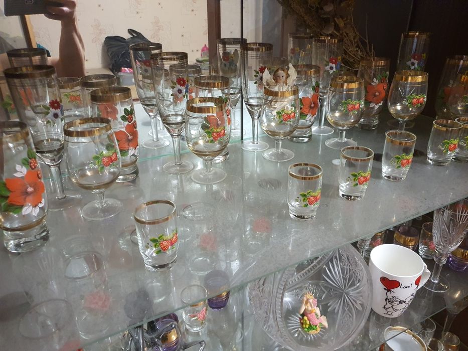 Стопки стаканы хрусталь сервиз