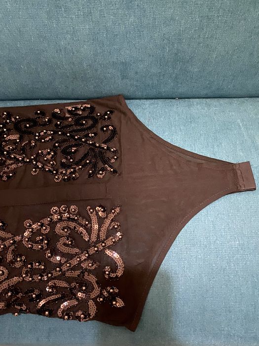 M\L Cudne nowe body tiul z cekinami