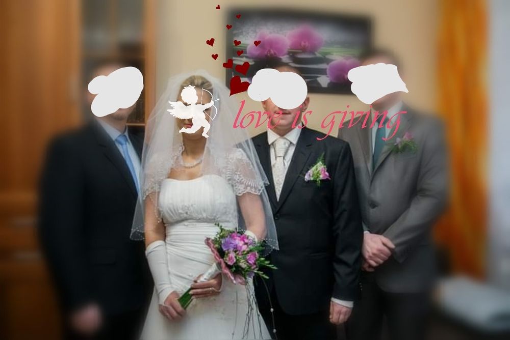 Suknia ślubna plus welon