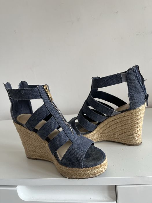 Graceland sandały espadryle na koturnie 39 granatowe