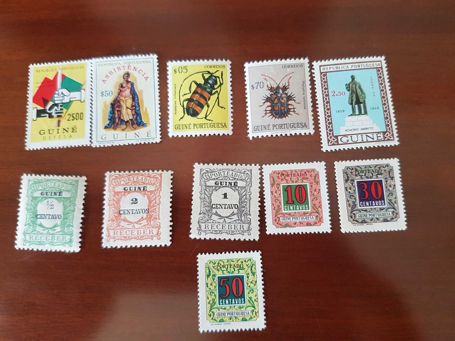 11 Selos Não Utilizados da Guiné