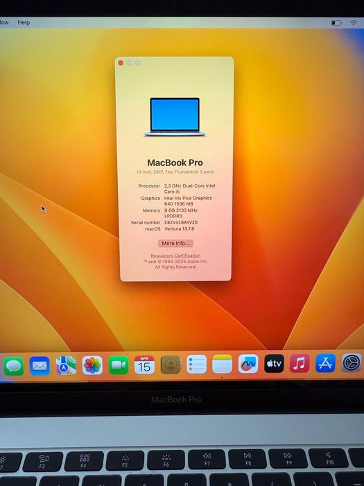 Apple MacBook Pro 13" 2017 / 8GB / 256GB • Чудовий стан
