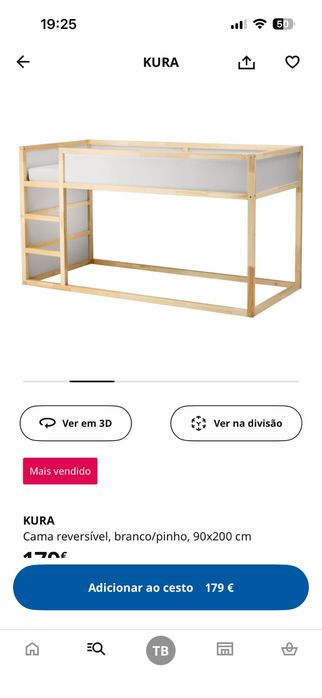 Cama Ikea Kura reversivel