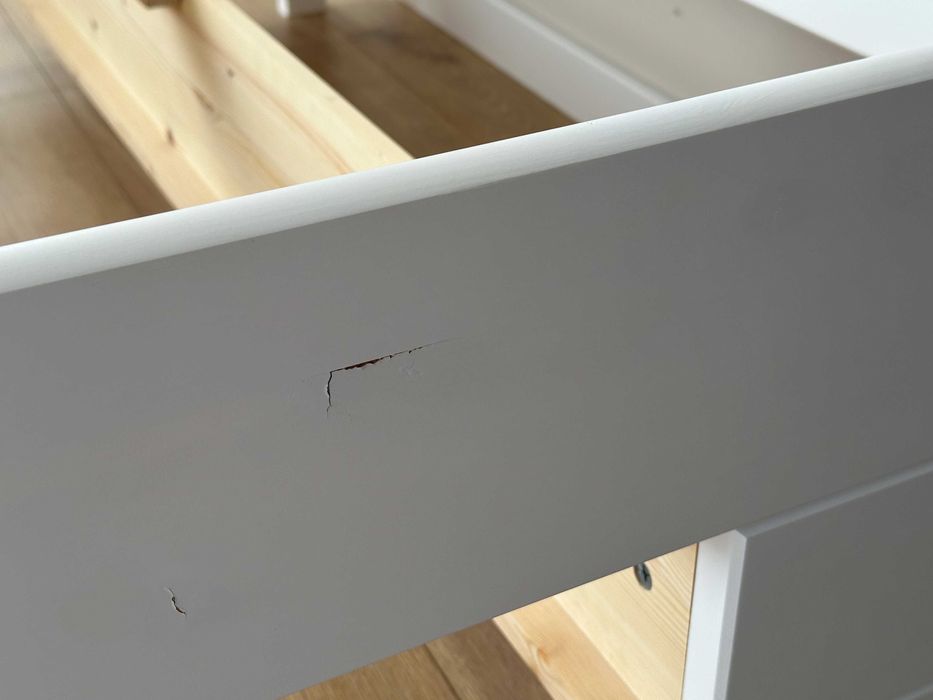 Łóżko 140x200 białe, sosnowe | jedna sztuka, outlet, 2100 zł taniej !