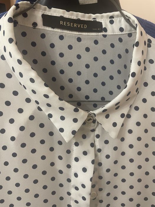 Блузка темно-синій горох Reserved