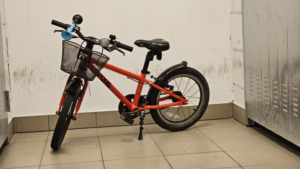 Rower frog 44 16" koła, czerwony, lekki, nauka jazdy