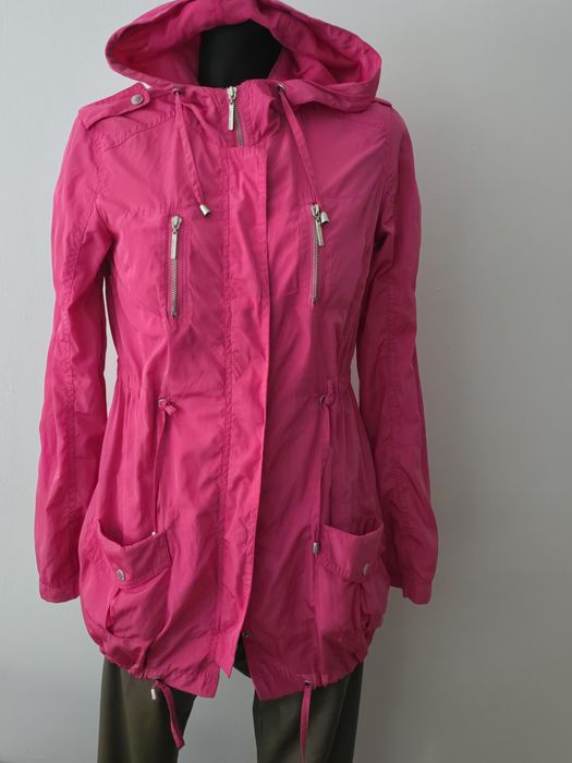 Kurtka przeciwdeszczowa, wiatrówka, różowa