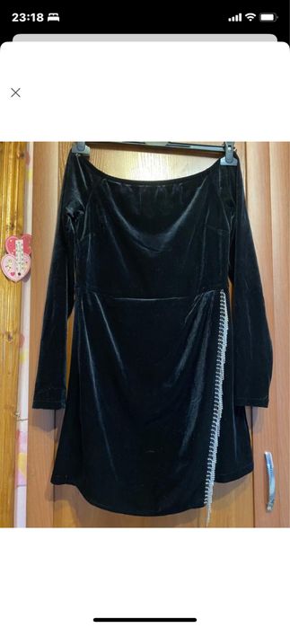 Вечернее платье- комбинезон со стразами