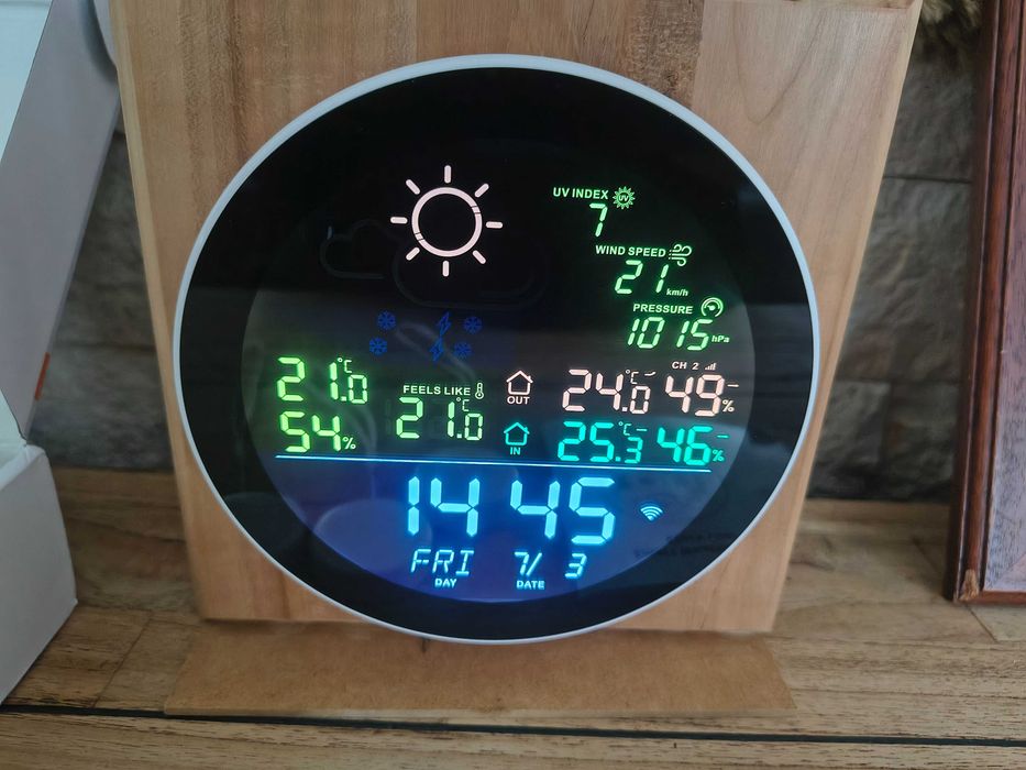 Stacja pogody WIFI TUYA SMART 3x czujnik