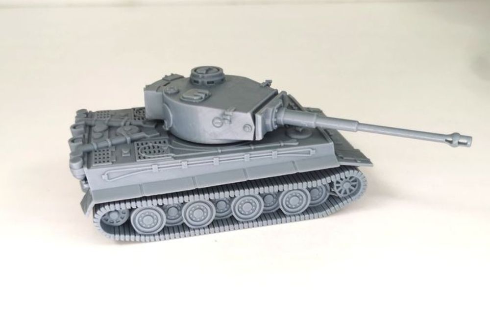 Czołg Tiger I. Skala do gry Bolt Action 1:56. Druk 3D, żywica UV.