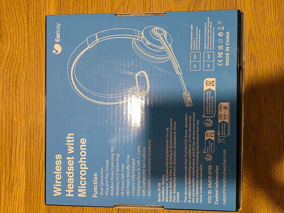 Nowy zestaw słuchawkowy z mikrofonem bluetooth redukcja szumów ładując