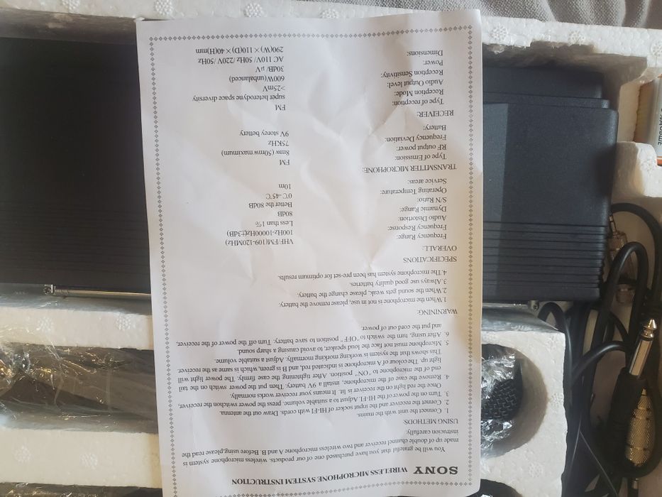 Беспроводная микрофонная система Sony WX-2100