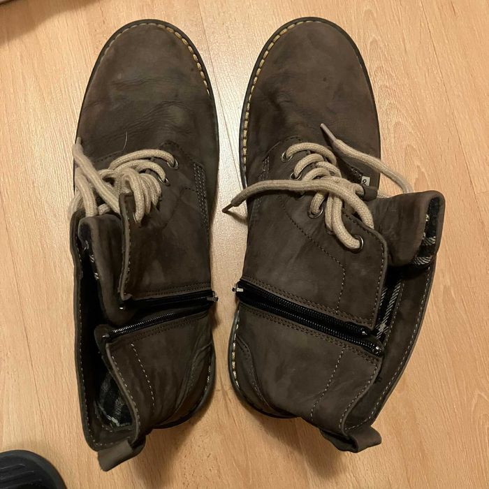 Nagaba Otmęt Steel trzewiki ocieplane skórzane trapery 44 klasyka uni