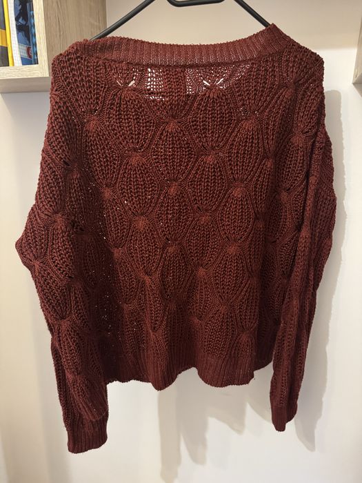 Bordowy sweter 38 M 40 L