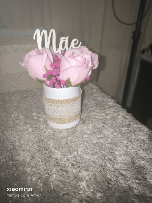 Arranjo de flores de sabão