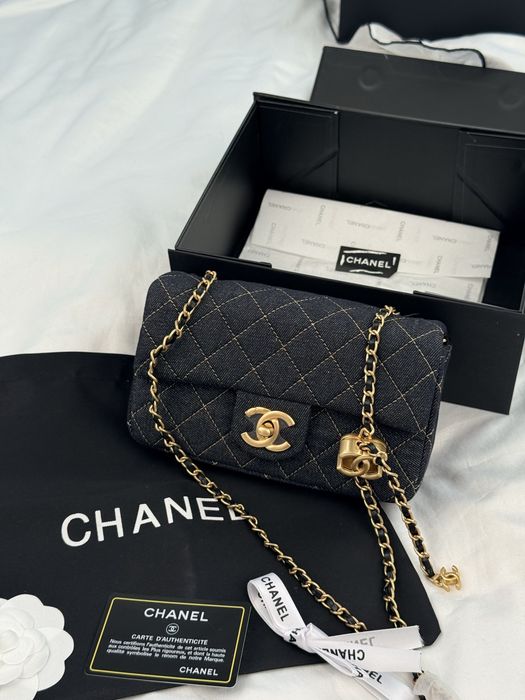 Сумка Chanel Classic Flap Mini Denim Blue