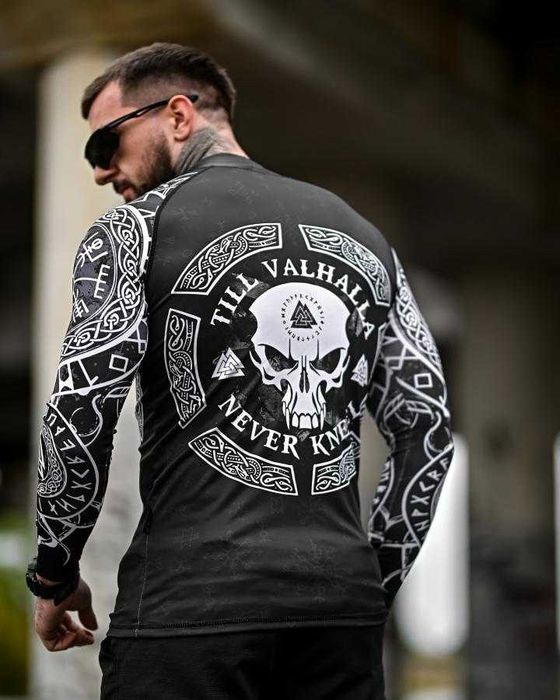Мілітарі рашгард Till Valhalla – Never Kneel Чоловічий,без передоплат