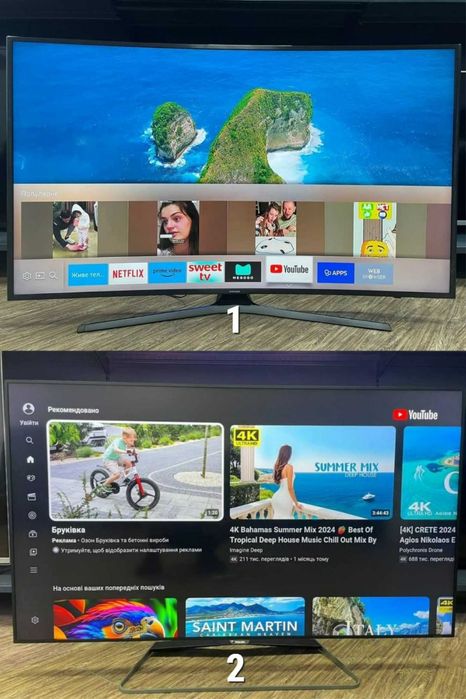 Телевізор SAMSUNG 55" Дюймів QLED FullHD SmartTV Wi-Fi 3D Бу ГАРАНТІЯ