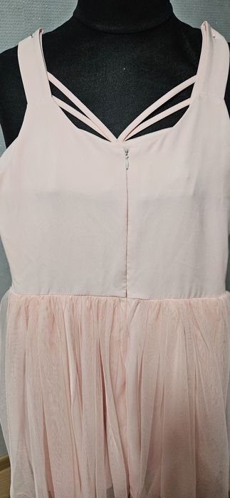 Sukienka wizytowa pudrowy róż