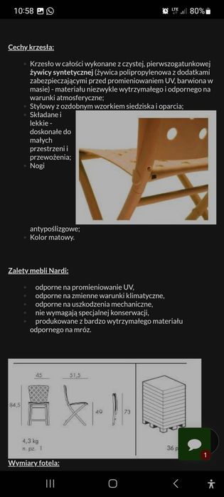 Zestaw mebli balkonowych