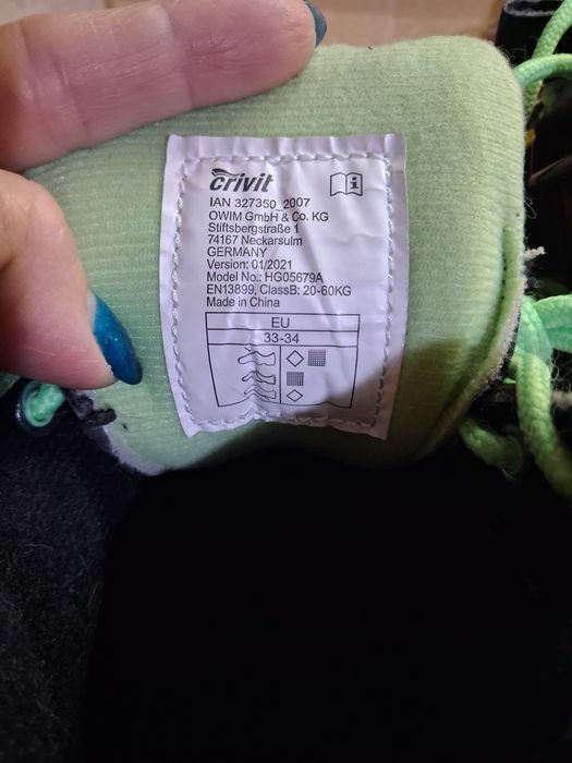 Wrotki dziecięce uniseks roz 34